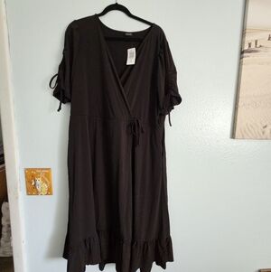 Torrid Black Wrap Dress